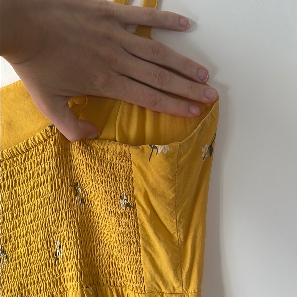 Old Navy Yellow Floral Spaghetti-Strap Sundress - Picture 10 of 12